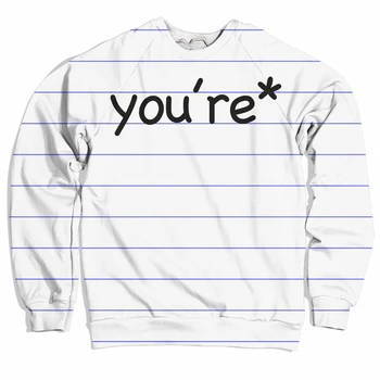 Pravi američki veličine YOU_RE, topao i udoban džemper s sublimacijski tisak majica - Slika 1  