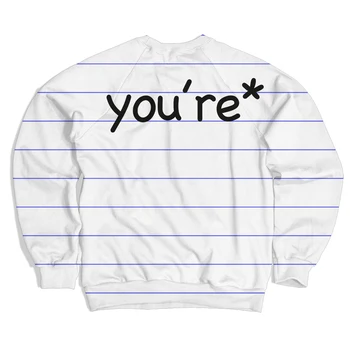 Pravi američki veličine YOU_RE, topao i udoban džemper s sublimacijski tisak majica - Slika 2  