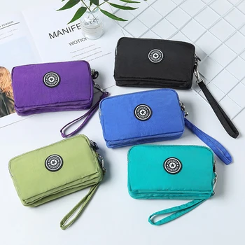 Mini torba s triple-patent-zatvarač ručni ženske torbice, torbica za telefon, novi trendi ženski novčanik velikog kapaciteta, косметичка, torbicu za kovanice - Slika 1  
