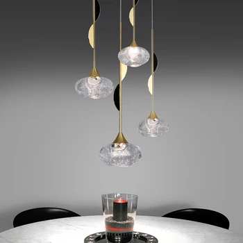 Moderni viseće svjetiljke iz пузырькового kristala, blagovaonica, interna kuhinja, Viseći svijećnjak, dnevni boravak, bar, Svjetiljke za uređenje doma, svjetiljke - Slika 1  