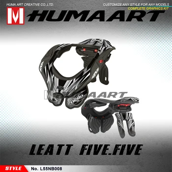 HUMAART Vodootporne naljepnica na vratne zavoj Enduro Utrke Graphics za Leatt Brace 5.5 2012 2013 2014 2015 2016 (Stil br L55NB008) - Slika 1  