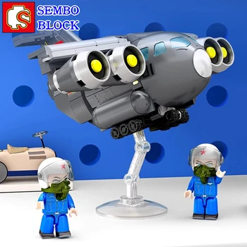 SEMBO - 20-naoružani kineski helikopter, blokovi, model vojno-transportni avion, dar za dječaka, cool nakit iz zbirke - Slika 1  