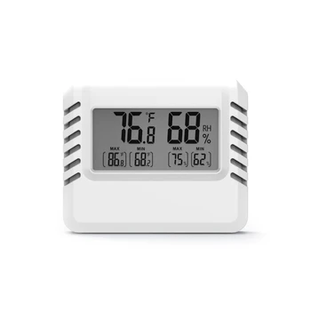 Ultra-tanki Elektronski mjerač temperature i vlage s digitalnim zaslonom, mini-termometar-hygrometer s nosačem - Slika 1  