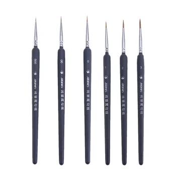 Profesionalna četka Wolf Fine Painting Pen Setovi najlon Četke za kosu Detail Painting Drawing Line Pen Brush Umjetničke Potrepštine A45 - Slika 1  