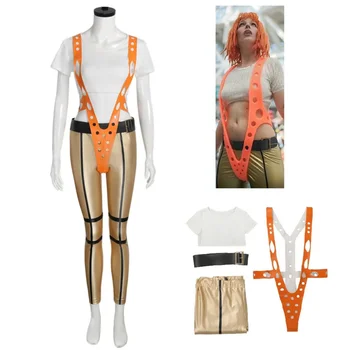 Odijelo za косплея The Fifth Element Leeloo, seksi uske hlače, kratka majica, облегающий odijelo Cinquième élément, kostime za косплея na Noć vještica - Slika 1  
