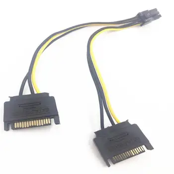 1 ~ 8ШТ 20 cm crna 15-Pinski SATA do 4-Kontakt Konektor za floppy disk Kabel za Napajanje za floppy Disk USB3.0 Produžni Kabel Kartice - Slika 2  