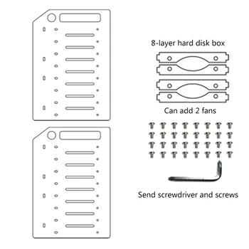 Nosač tvrdog diska 3,5-inčnog tvrdog diska, nosač za pohranu tvrdog diska, organizator, stalak za hard disk, Višeslojni ležište za pogon tvrdog diska od 3,5 inča, Dodatno hlađenje B - Slika 2  