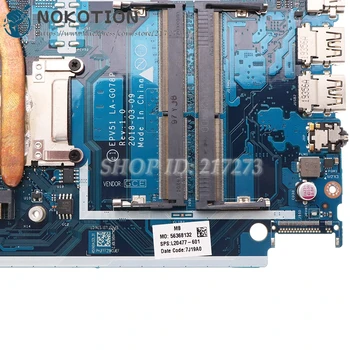 NOKOTION Za HP-15-15 DB-DA Matična ploča laptopa A9-9425 (AM9425) Procesor EPV51 LA-G078P L20477-601 L20477-001 DDR4 bez hladnjaka - Slika 2  