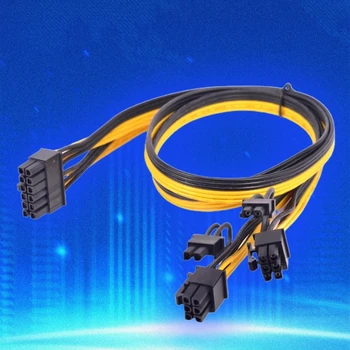 12-Pinski Kabel adapter Napajanja grafičkog procesora 18AWG 12Pin na dvije Utičnice 8Pin pci-e 6 + 2pin za Grafičke kartice Modularni Kabel za napajanje 896C - Slika 2  