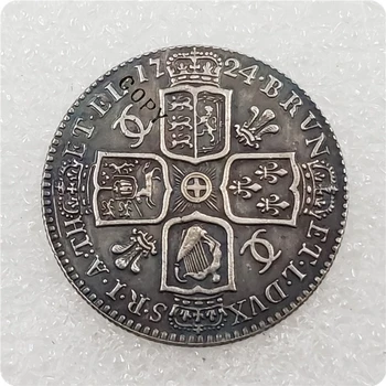 1724 godine Novac-kopija 1 шиллинга Georgea I. (2. poprsje) iz velike Britanije - Slika 1  