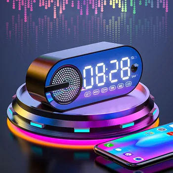 Šarene led digitalni Дисплейные sat-budilica Bluetooth-Kompatibilni sat sa umjetnom inteligencijom Šarene LED digitalni Дисплейные sat-budilica za sobe - Slika 1  