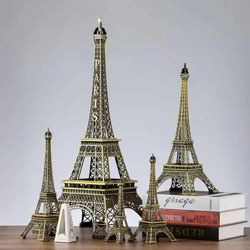 Brončani Pariški Eiffelov toranj Proizvodi od metala Pribor za uređenje doma Figurica Model kipa Suvenir Dizajn interijera kuće - Slika 1  