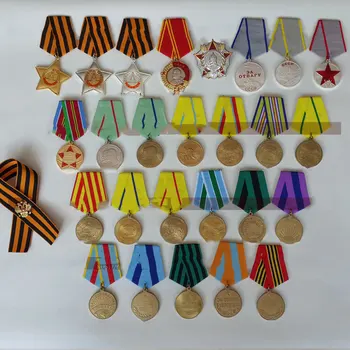 CCCP Medalju SSSR Ikona Drugog svjetskog rata Orden Slave Zbirka suvenira Metalni Medalju Vojnog komunizma 26 kom. Odijelo - Slika 1  