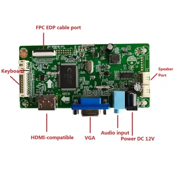 Kontroler EDP + stražnji poklopac je od metalne legure, kutija, kompatibilan sa VGA HDMI kit za B156HAN04 s панельным ekrana 1920x1080 15.6 