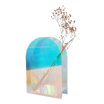 1 KOM. Vaza Za kućnog prostora za Vjenčanje Nakit Vaze, Nakit Višebojno Akrilno Biljka Hidroponi Kontejner za cvjetnih aranžmana - Slika 1  