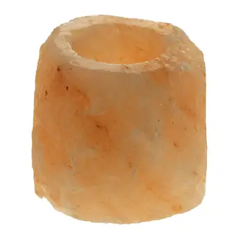 Klorovodične Svijećnjak Narančasta, držač za čaj lampe od prirodnih minerala, Dekor za blagdanskog stola - Slika 1  