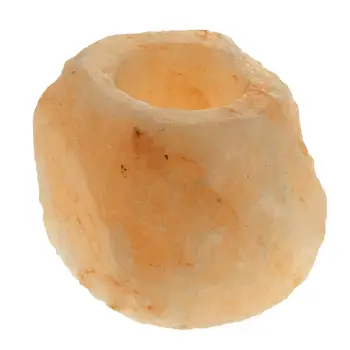 Klorovodične Svijećnjak Narančasta, držač za čaj lampe od prirodnih minerala, Dekor za blagdanskog stola - Slika 2  