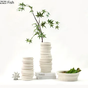 Creative bamboo stakleno keramička vaza, dekoracija stola, Umjetnog cvijeća, Ukrasnih cvjetnih aranžmana, Moderan ukras za dom, Cvjetne vaze - Slika 1  