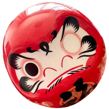 Mini Keramičke figurice Дарума Japanska ukras na sreću Fortune Lucky Fengshui crvene boje - Slika 1  