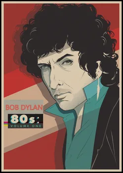 Plakat Bob Dylan, Retro Uzorak od Kraft-papir, Zid umjetnost, slikarstvo za dnevni boravak, Kućnog tekstila, naljepnica na zidu, soba dekor 1004 - Slika 2  