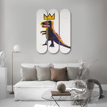 Dekorativna kolekcija umjetničkih djela za skateboarding Grafiti na скейтбординговой palubi Jean Michel Баския - Slika 1  