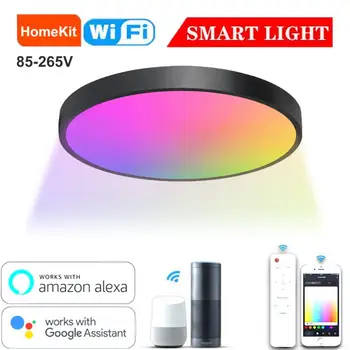 RGB Led žarulja promjenjive svjetline Smart Home Homekit Wifi Smart Led Stropna svjetiljka 2200lm Rgb Led Smart Ceiling Lamp Timing - Slika 1  