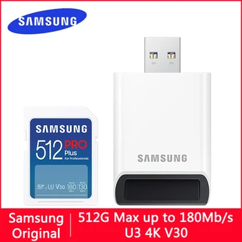 SAMSUNG PRO Plus memorijska Kartica od 128 GB Flash Memorije, SD Kartica od 256 GB U3 4K V30 high-Speed SD Kartice od 512 GB, Full HD Video Kamere - Slika 1  