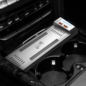 Auto bežični punjač snage 15 W za Mercedes Benz W212 E Class 2012-2015 Torbica za brzo punjenje punjač za telefon - Slika 2  