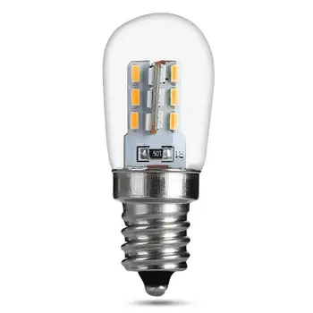 E12 2W E12 LED S visoke svjetline led žarulja, žarulja sa staklenim hlad, čisto toplo bijelo svjetlo za šivaći stroj, Hladnjak. - Slika 2  