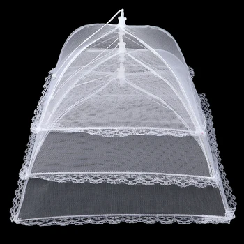 Poliester tkanine, Bijela mrežica, Sklopivi Šator od muha, komaraca, Dome mreže, Kišobran za piknik, Zaštita od posuđa - Slika 2  