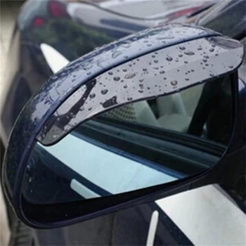Crna naljepnica na retrovizor od kiše, gumu za obrve, Zaštitni poklopac za auto ogledala od kiše, 2 kom. - Slika 2  