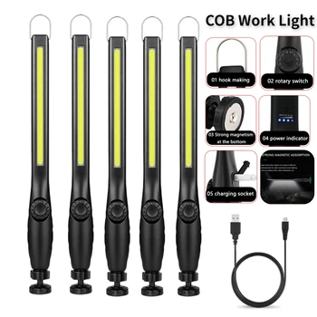 USB punjiva COB led radno svjetlo Prijenosni bežični magnetski inspekcijski svjetlo za popravak automobila u hitnoj situaciji u kućnoj radionici - Slika 1  