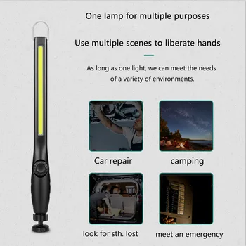 USB punjiva COB led radno svjetlo Prijenosni bežični magnetski inspekcijski svjetlo za popravak automobila u hitnoj situaciji u kućnoj radionici - Slika 2  