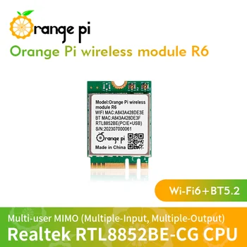 Modul Wi-Fi R6 za naknade Orange Pi 5 Plus, dual-band Wi-Fi6 + BT5.2 2,4 G/5G s bežičnim modulom sučelje PCIE M. 2 E-Key - Slika 1  