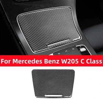Za Mercedes Benz C GLC Class W205 X253 Auto Oprema Od Karbonskih Vlakana Unutrašnjost Auto Središnji Držač Ploča za Prekrivanje Naljepnica - Slika 1  