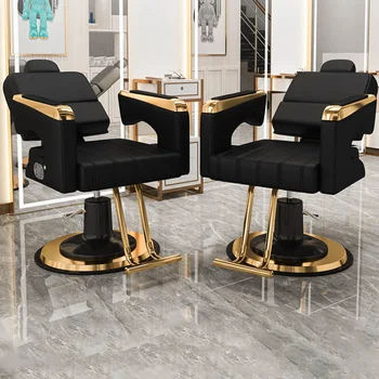 Namještaj za frizerskom salonu, Frizer stolice za salon za uljepšavanje, Kose stolica za profesionalno šišanje kose, stolice sa sklopivim naslonom, Podizanje kolica sa zaokretnim leđa - Slika 1  