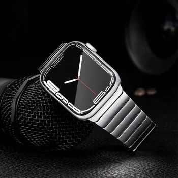Remen od nehrđajućeg Čelika Za Apple Watch Ultra Strap 49mm 45мм 44mm 41мм 40mm Luksuzni Narukvica-Leptir iwatch Series 9/8/7/6 /SE - Slika 2  