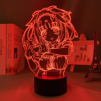 Anime Некопара Cimet Led noćno svjetlo za Uređenje Spavaće sobe rođendanski Poklon noćno svjetlo Mange Waifu Stolni 3d Lampa Nekopara - Slika 2  