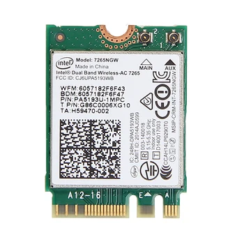 Wifi 5 Adapter 1200 Mb/s Intel 7265NGW Dvofrekvencijska Brza Mrežna kartica 2.4 G 5G Bluetooth Sučelje 4.2 M. 2 Računalna Mrežna kartica - Slika 1  