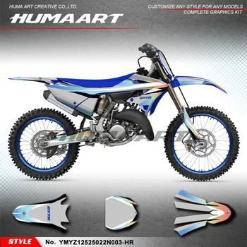 Naljepnice HUMAART Dirt Bike MX Naljepnice Restyle Graphics Kit za Yamaha YZ125 YZ250 YZ 125 250 YZ125X YZ250X 2022 2023 2024 - Slika 1  