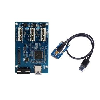 Adapter za karticu Mini pci-e sa 3 PCIe Utora Risers Prijenosni Mini-Pretvarač PCIe za Poboljšane Hardverskih dodataka - Slika 1  