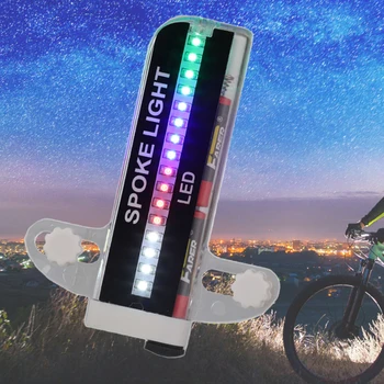 32LED Biciklistička Smeč S pozadinskim Osvjetljenjem, Šarene, Upozoravajuća Žaruljica Sigurnosnih Vodootporne Jednostavna montaža I Demontaža za Noćni Vožnje Biciklom - Slika 2  