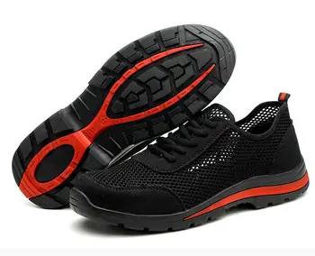 Cipele za zaštitu rada sa zaštitom od udaraca, uboda, čelik čarapa, prozračna zaštitne cipele sa zaštitom od mirisa, ljetna radna obuća na gradilištu D173 - Slika 2  