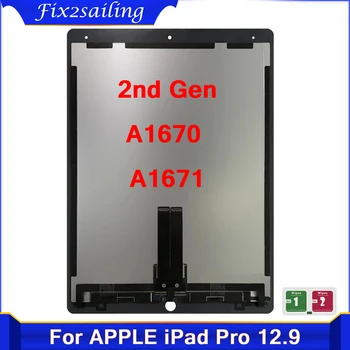 AAA + Za iPad Pro 12.9 2nd (Verzija 2017) A1670 A1671 LCD zaslon osjetljiv Na dodir Digitalizator, Senzore U prikupljanju Bez /S Malom karticom - Slika 1  