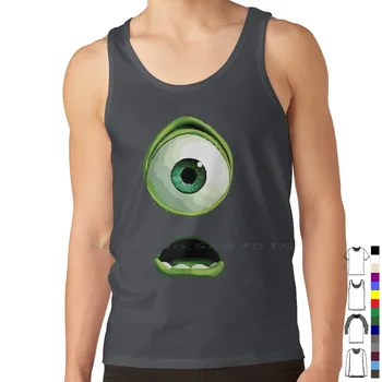 Mike Prsluk od čistog pamuka Monsters Inc Green Eye Muški prsluk za bodybuilding Majice Majice bez rukava - Slika 1  