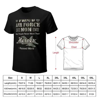 T-shirt Proud Air Force Mama, privatna odjeća s anime-grafike, majice s težinom za muškarce - Slika 2  