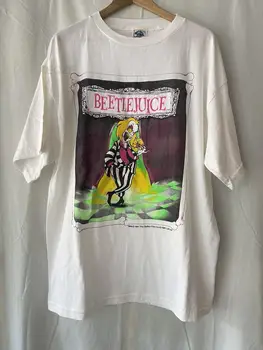 Vintage majica Beetlejuice 1991. godine izdavanja s crtića Tim Burton - Slika 1  