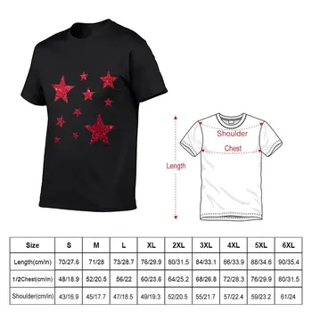 Crvena majica s umjetnom svjetlu Star Pack, odjeća u stilu hipi, majice na red, majice za muškarce - Slika 2  