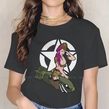 Ženska t-shirt u stilu army punk, model Pin Up Girl, majice za djevojčice u stilu pop-art, pamučne majice Kawaii, grafički t-shirt, slobodna moda 4XL - Slika 2  