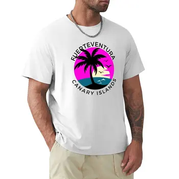 Retro-t-shirt s Kanarskih otoka Fuerteventura, majice, bluze, majice za muškarce u teškoj kategoriji - Slika 1  